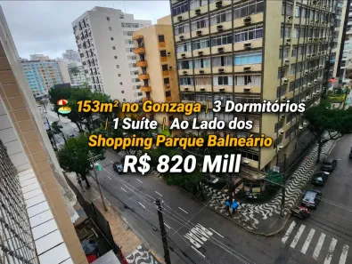 Apartamento com 3 Quartos à venda, 153m² no Gonzaga, Santos