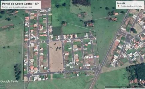 Lote/Terreno à venda, 200m² no Residencial Portal do Cedro, Cedral