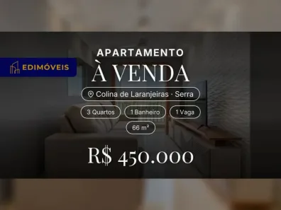 Apartamento com 3 Quartos à venda, 66m² no Colina de Laranjeiras, Serra