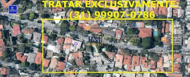 Imóvel Comercial com 5 Quartos para alugar, 510m² no Cidade Jardim, Belo Horizonte