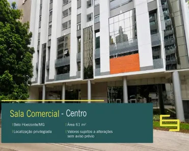Sala Comercial para alugar, 61m² no Centro, Belo Horizonte