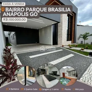 Casa com 3 Quartos à venda, 183m² no Parque Brasília 2ª Etapa, Anápolis
