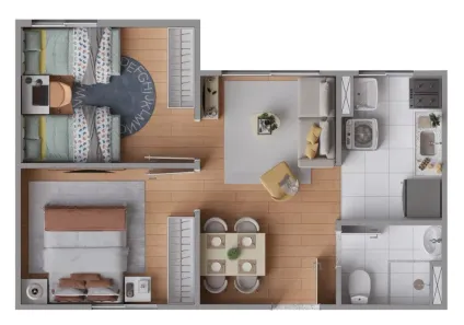 Apartamento com 2 Quartos à venda, 34m² no Tarumã-Açu, Manaus