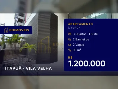 Apartamento com 3 Quartos à venda, 90m² no Itapuã, Vila Velha