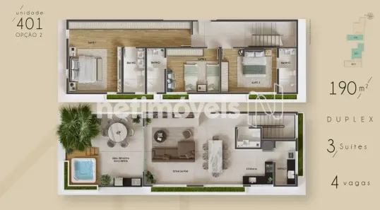 Apartamento com 3 Quartos à venda, 190m² no Vila Paris, Belo Horizonte