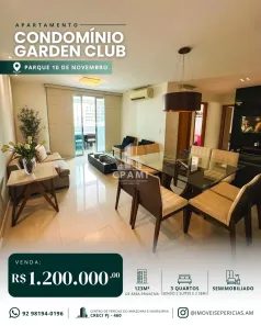 Apartamento com 3 Quartos à venda, 123m² no Parque 10 de Novembro, Manaus