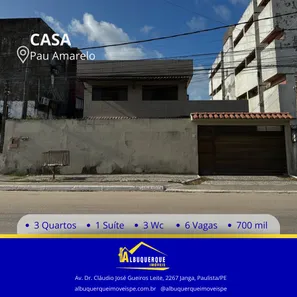 Casa com 3 Quartos à venda, 300m² no Pau Amarelo, Paulista
