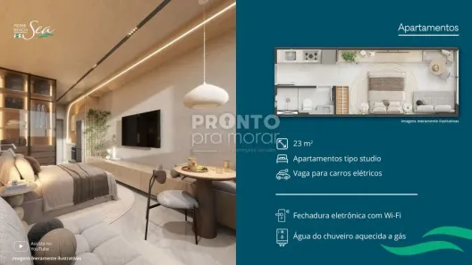 Flat com 1 Quarto à venda, 23m² no Tamandaré, Tamandaré