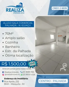 Sala Comercial com 1 Quarto para alugar, 70m² no Palhada, Nova Iguaçu