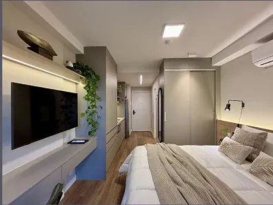 Apartamento com 1 Quarto para alugar, 24m² no Brooklin Paulista, São Paulo