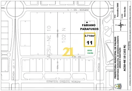 Lote/Terreno à venda, 2714m² no Plano Diretor Norte, Palmas