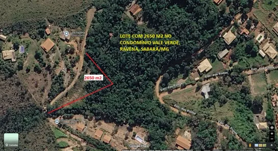Lote/Terreno à venda, 2650m² no Ravena, Sabará