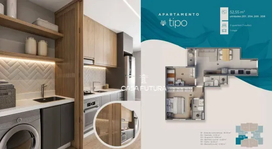 Apartamento com 2 Quartos à venda, 53m² no Jardim Belvedere, Volta Redonda