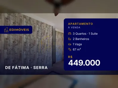 Apartamento com 3 Quartos à venda, 67m² no de Fátima, Serra