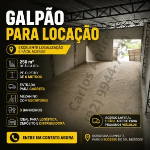 Galpão/Depósito/Armazém para alugar, 250m² no Novo Aleixo, Manaus