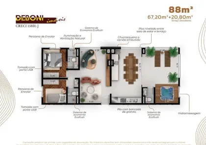 Apartamento com 2 Quartos à venda, 88m² no Cidade Patriarca, São Paulo