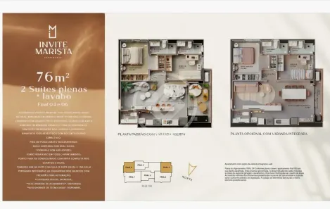 Apartamento com 2 Quartos à venda, 76m² no Setor Marista, Goiânia