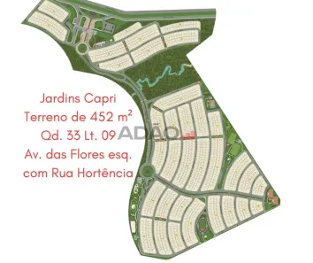 Lote/Terreno à venda, 452m² no Jardins Capri, Senador Canedo