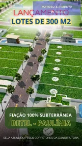 Lote/Terreno à venda, 300m² no Betel, Paulínia