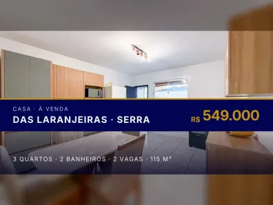 Casa com 3 Quartos à venda, 115m² no das Laranjeiras, Serra