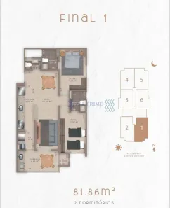 Apartamento com 2 Quartos à venda, 82m² no Guilhermina, Praia Grande