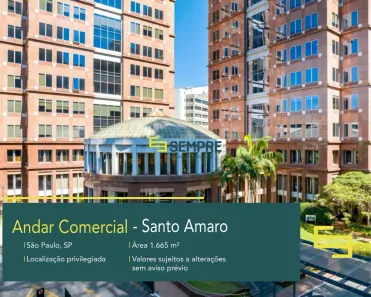 Sala Comercial para alugar, 1665m² no Chácara Santo Antônio (Zona Sul), São Paulo