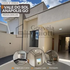 Casa com 3 Quartos à venda, 93m² no Residencial Vale do Sol, Anápolis