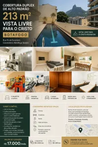 Cobertura com 3 Quartos para alugar, 213m² no Botafogo, Rio de Janeiro