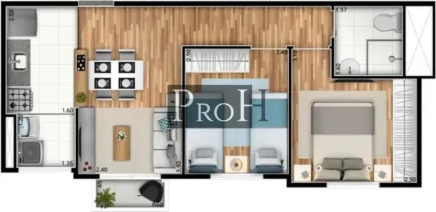 Apartamento com 2 Quartos à venda, 42m² no Dos Casa, São Bernardo do Campo