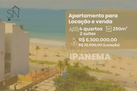 Apartamento com 4 Quartos para alugar, 250m² no Ipanema, Rio de Janeiro
