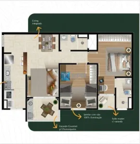 Apartamento com 2 Quartos à venda, 66m² no Centro, Jacareí
