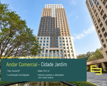 Imóvel Comercial para alugar, 204m² no Cidade Jardim, São Paulo