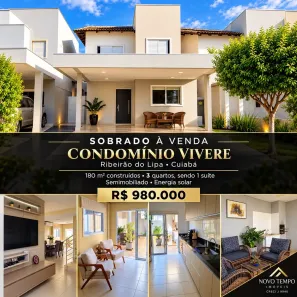 Sobrado com 3 Quartos à venda, 150m² no Ribeirão do Lipa, Cuiabá