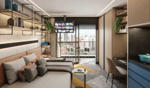 Apartamento com 1 Quarto à venda, 27m² no Santo Amaro, São Paulo