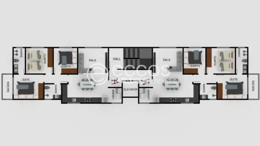 Apartamento com 3 Quartos à venda, 82m² no Presidente Roosevelt, Uberlândia