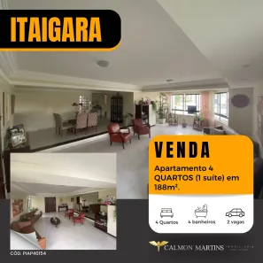 Apartamento com 4 Quartos à venda, 188m² no Itaigara, Salvador