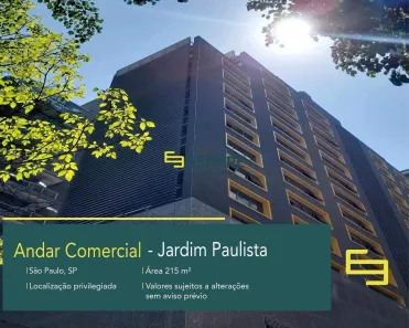 Sala Comercial para alugar, 215m² no Cerqueira César, São Paulo