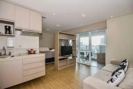 Apartamento com 1 Quarto para alugar, 44m² no Cidade Monções, São Paulo