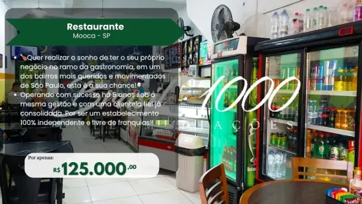 Ponto Comercial à venda, 125m² no Mooca, São Paulo