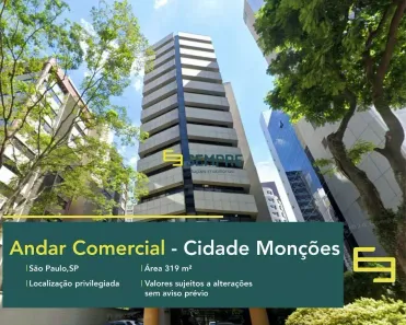 Imóvel Comercial para alugar, 319m² no Cidade Monções, São Paulo