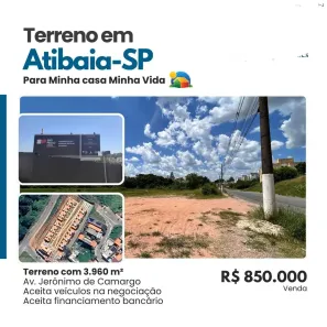 Lote/Terreno à venda, 3960m² no Caetetuba, Atibaia