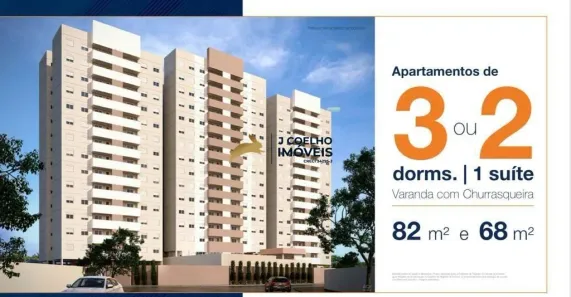 Apartamento com 2 Quartos à venda, 68m² no Parque São Luís, Taubaté
