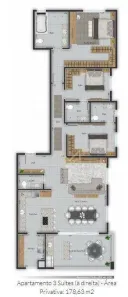 Apartamento com 3 Quartos à venda, 179m² no Coqueiral, Cascavel