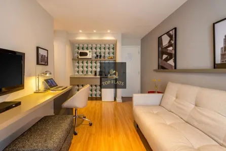 Flat com 1 Quarto para alugar, 35m² no Indianópolis, São Paulo