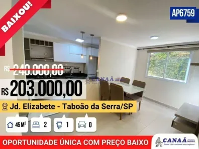 Apartamento com 2 Quartos à venda, 45m² no Jardim Elizabete, Taboão da Serra