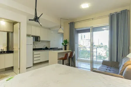 Apartamento com 1 Quarto para alugar, 36m² no Cidade Monções, São Paulo