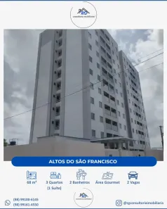 Apartamento com 3 Quartos à venda, 68m² no Jardim São Francisco, São Luís