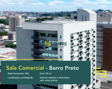 Sala Comercial à venda, 30m² no Barro Preto, Belo Horizonte