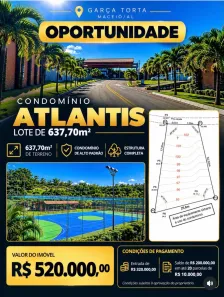 Lote/Terreno à venda, 674m² no Garça Torta, Maceió