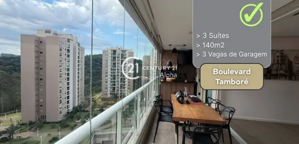 Apartamento com 3 Quartos à venda, 140m² no Tamboré, Santana de Parnaíba